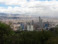 Bogota Colombia skyline view hiking Montserrete Royalty Free Stock Photo