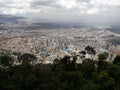 Bogota Colombia skyline view hiking Montserrete Royalty Free Stock Photo