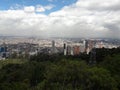 Bogota Colombia skyline view hiking Montserrete Royalty Free Stock Photo