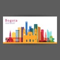 Bogota colorful architecture vector illustration