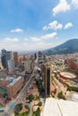 Bogota Santa Fe district aerial view