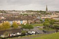 The bogside and St Eugene`s Cathedral. Derry Londonderry. Northern Ireland. United Kingdom Royalty Free Stock Photo