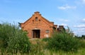 The Boguslavsky estate in Gomel. Stables building. Belarus. Barn. Service building Royalty Free Stock Photo