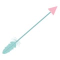 Bohemian arrow with feathers icon