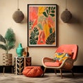 Bohemian Art Prints For Living Rooms With Tropical Symbolism