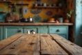 Bohemian Beauty: A Blurry Kitchen Close-Up. low shot Royalty Free Stock Photo
