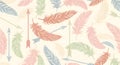 Bohemian Feather and Arrow Pattern Royalty Free Stock Photo