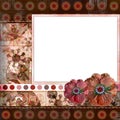 Bohemian Gypsy style scrapbook album page layout 8x8 inches