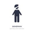 bohemian icon on white background. Simple element illustration from People concept