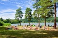 Bohemian Paradise - Komarovsky pond, camp Peklo Royalty Free Stock Photo