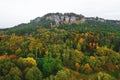 Bohemian Paradise. Sandstone rock formation group in Cesky raj at sunset.