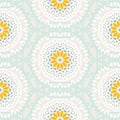 Bohemian pattern with big abstract flowers Royalty Free Stock Photo
