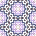 Bohemian pattern with big abstract flowers Royalty Free Stock Photo