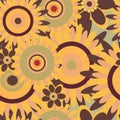 Bohemian seamless patterns from the 70s with a psychedelic twist, groovy hippie inspired backgrounds. Cartoon style Royalty Free Stock Photo