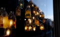 Bohemian shop,bright bottle window display