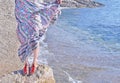 Bohemian style clothes and sandals advertisement Greece