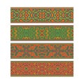 Bohemian tribal ribbon design. Move ornament elements to Brush Panel to create vector pattern brushes