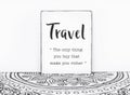 Bohemian vintage carpet travel quote travel is the only thing yo
