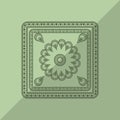 Bohemic design. mandale icon. decoration concept, vector illustration Royalty Free Stock Photo