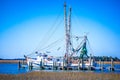 Bohiket marina with boats near kiawah island