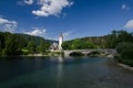 Bohinj lake with Church of St John the Baptist on the lakeside, Bohinj, Slovenia, Europe Royalty Free Stock Photo