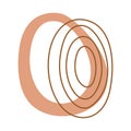 Boho aesthetic abstract concentric circles