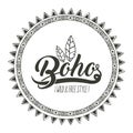 Boho circle bohemic and ornament design Royalty Free Stock Photo