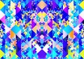 Boho colorful triangles pattern texture fracture background design