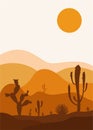 Boho Desert and Sun Abstract Home Decor Royalty Free Stock Photo