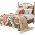 Boho detailed bed on white background Royalty Free Stock Photo