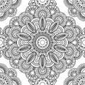 Boho doodle seamless pattern