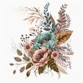 Boho Garden Oasis of Blooms - Generative AI