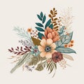 Nature\'s Boho Chic Floral Arrangements - Generative AI