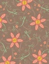 Boho flower pattern