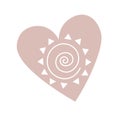 Boho heart icon
