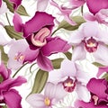 Boho orchid pattern