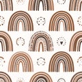 Boho Rainbow Pattern Seamless Background Royalty Free Stock Photo