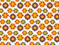 Boho retro 70s pattern . Floral vintage seamless texture. Hippie flower power retro textile print