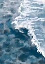 Boho Sea with Waves Print.. Abstract Background. Bohemian printable wall art, boho poster, pastel abstract art