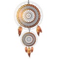 Boho style ornamental Dream Catcher design.