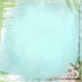 Boho Teatime Grunge Paper Background Aqua Blue