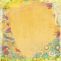 Boho Teatime Grunge Paper Background Orange