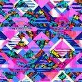 Boho textile seamless pattern.