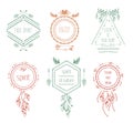 Boho tribal hipster labels