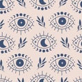 Boho vector seamless pattern. Royalty Free Stock Photo