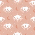 Boho vector seamless pattern. Royalty Free Stock Photo