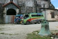 Bohol island,Philippines. Jeepneys parking, traditional cars