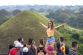 Many people tourists visit Chocolate Hills