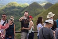 Many people tourists visit Chocolate Hills