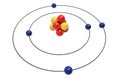 Bohr model of Boron Atom with proton, neutron and electron Royalty Free Stock Photo